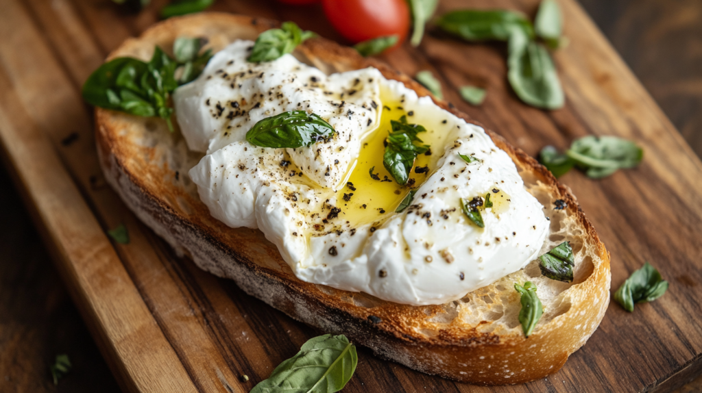 make burrata bruschetta